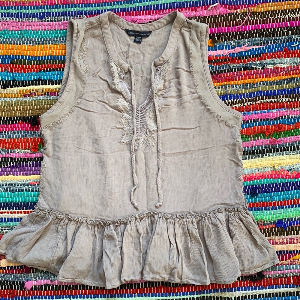 American Eagle Peplum Top